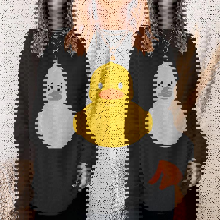 かわいいゴム製アヒルのアヒル スウェットシャツ 彼女への贈り物