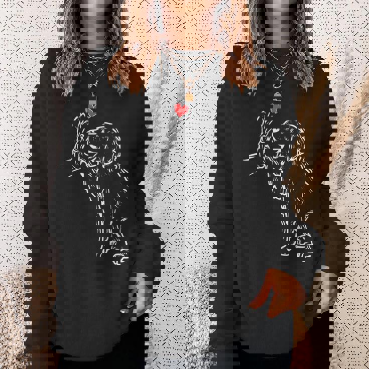 かわいいゴールデンレトリバー 愛のゴールデンレトリバー スウェットシャツ 彼女への贈り物