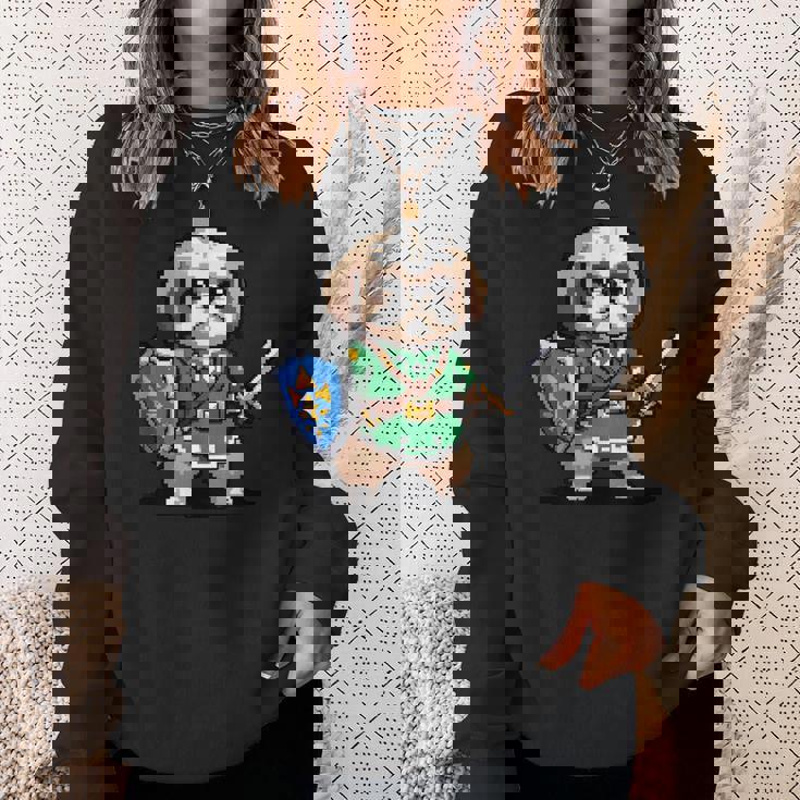 かわいいシーズー犬 レトロビデオゲームキャラクター スウェットシャツ 彼女への贈り物