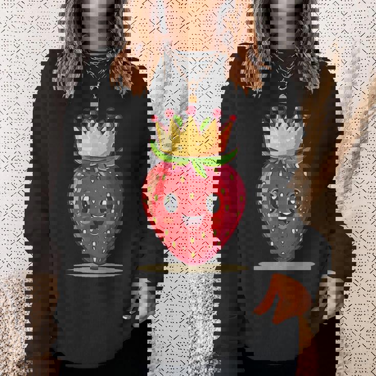 かわいいストロベリーロイヤルティで面白いタッチ。 スウェットシャツ 彼女への贈り物