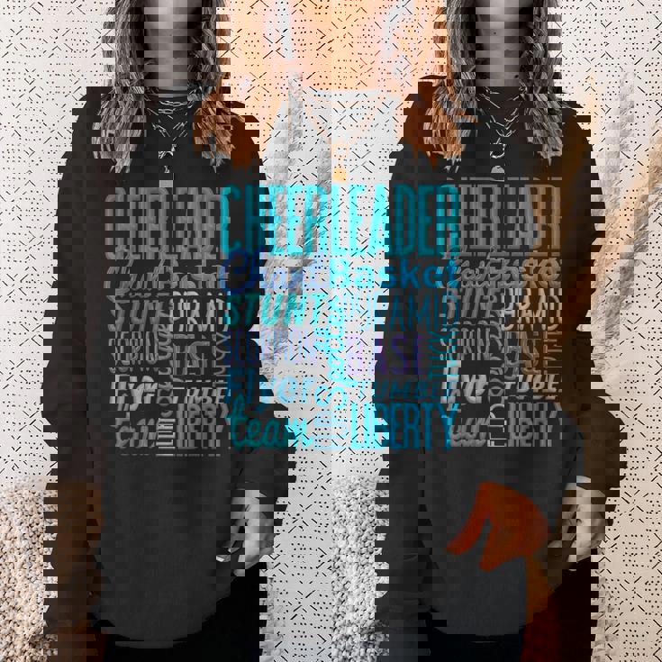 かわいいチアリーダーギフト ブルーチアムーブ チアリーディングコーチ スウェットシャツ 彼女への贈り物