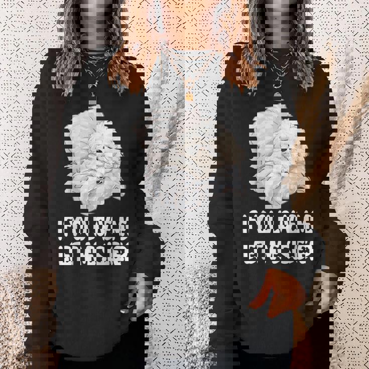 かわいいビションフリーゼ If You Love Me Let Meleep パジャマ スウェットシャツ 彼女への贈り物