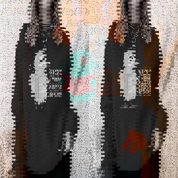 かわいいピジョン This Is My Book キャラクターコスチューム 読書用 スウェットシャツ 彼女への贈り物