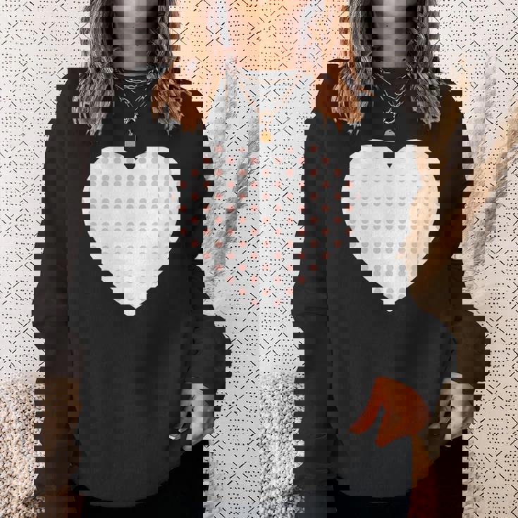 かわいいピーチピンクの水玉模様ミニマリストグラフィック。 スウェットシャツ 彼女への贈り物