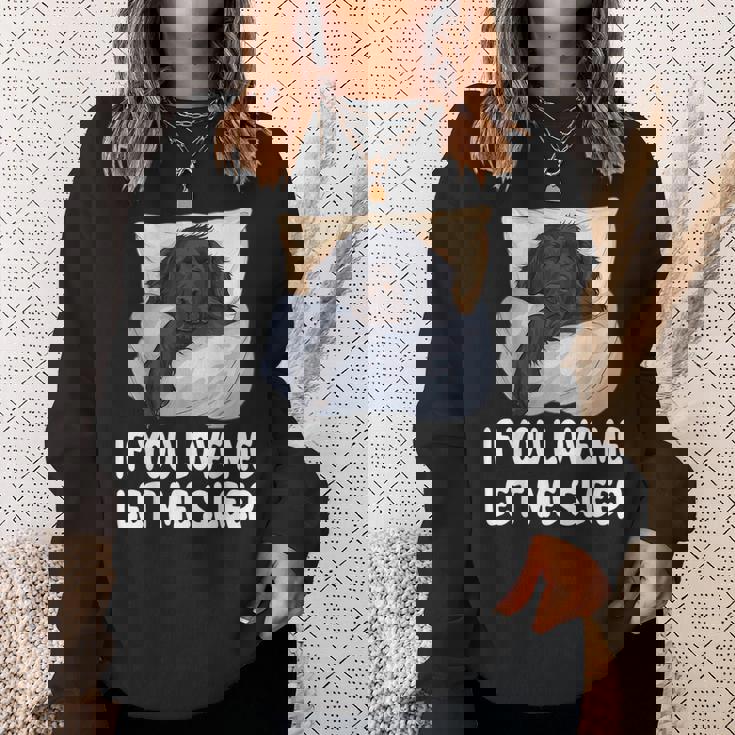 かわいいフラットコートレトリバー If You Love Meleep スウェットシャツ 彼女への贈り物