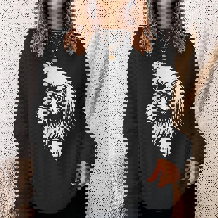 かわいいペキニーズのぞき見犬のグラフィック デザイン スウェットシャツ 彼女への贈り物