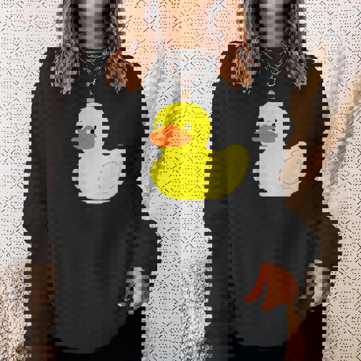 かわいいラバーダックイエローグラフィックかわいいラバーダック スウェットシャツ 彼女への贈り物