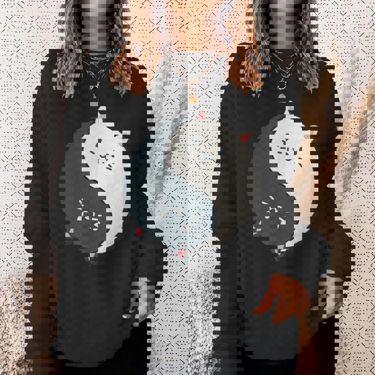 かわいい猫と一緒に陰陽師のサイン I Karma Yoga Cat スウェットシャツ 彼女への贈り物