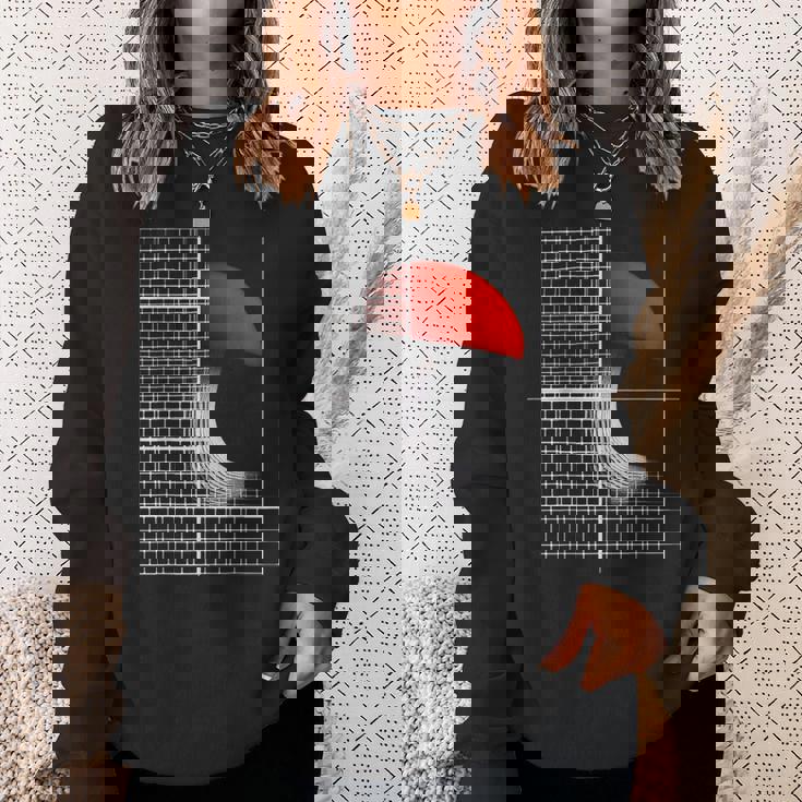 きのこ 建築 アート イラスト モチーフ きのこ スウェットシャツ 彼女への贈り物