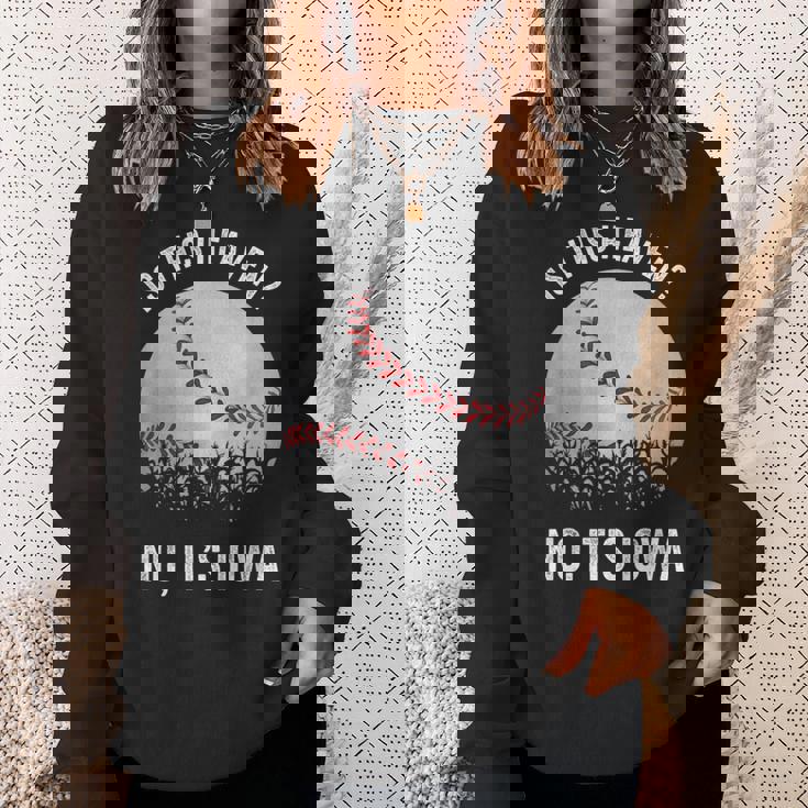 ここは天国か？アイオワ・ビンテージ・ベースボール・コーン・フィールズ スウェットシャツ 彼女への贈り物