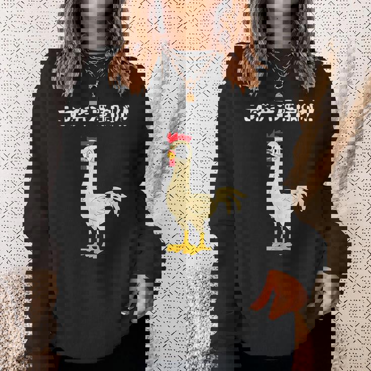 このチキン野郎が！ おもしろ ニワトリ かわいい チキン ギャグ 面白い ネタ ジョーク スウェットシャツ 彼女への贈り物