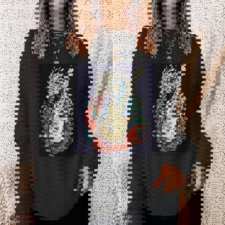 このドラゴンギターステートメントでステージをライトアップ。 スウェットシャツ 彼女への贈り物