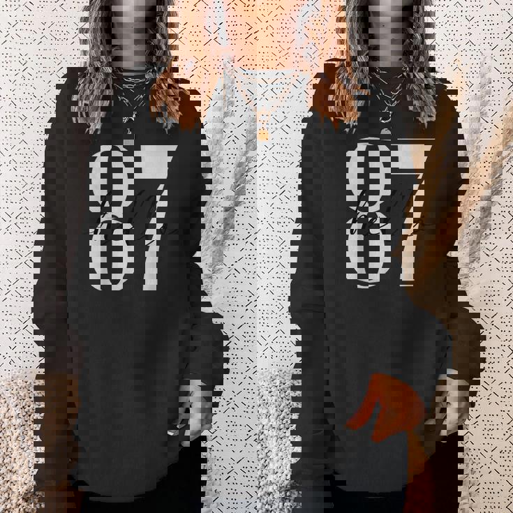 こんにちは 87歳誕生日ようこそ 87 スウェットシャツ 彼女への贈り物