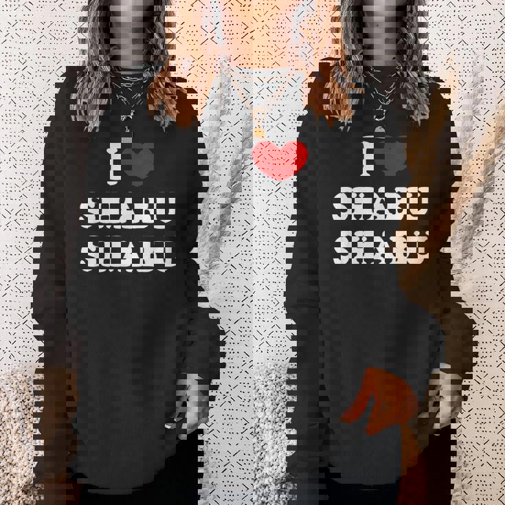 しゃぶしゃぶ大好き アイハート しゃぶしゃぶ スウェットシャツ 彼女への贈り物