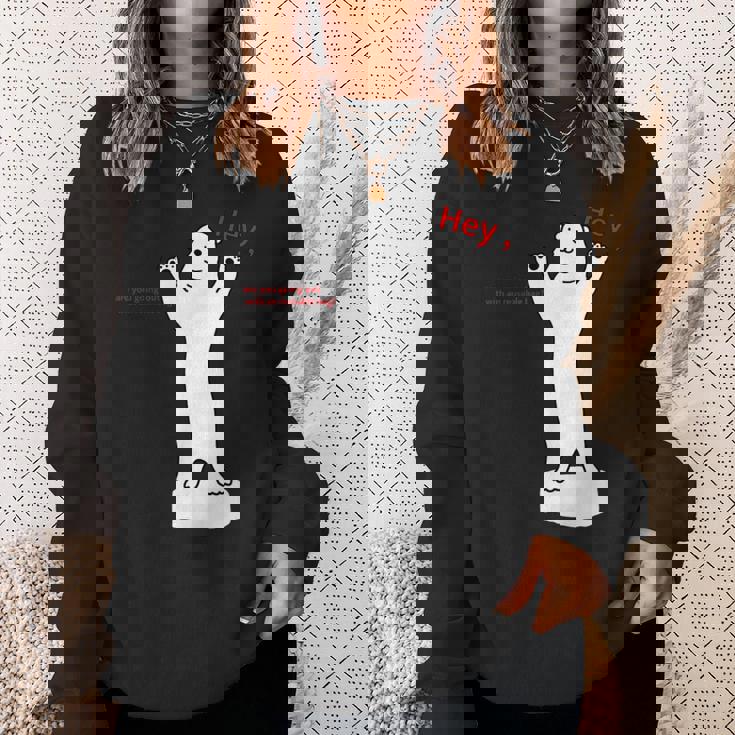 しろくま 北極クマ くま 流氷 動物 エコバック オリジナルデザイン 手描き イラスト ロゴプリント かわいい おもしろ スウェットシャツ 彼女への贈り物