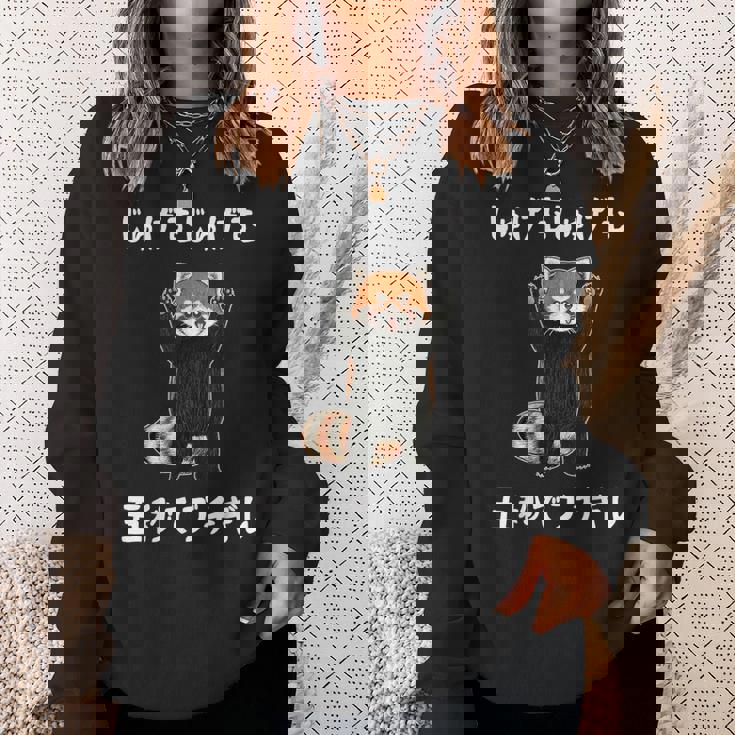 じゅげむじゅげむ五秒でブチギレ ネタ 落語 言い間違い もじり ジョーク ギャグ ツッコミ レッサーパンダ おもしろ スウェットシャツ 彼女への贈り物