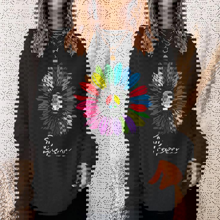 すべての愛する人々に平和 陽気なデザイン スウェットシャツ 彼女への贈り物