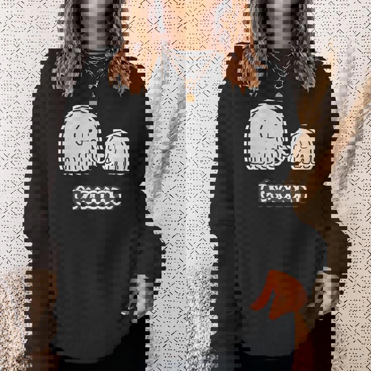 ぞうさん 親子【Paoon】象 赤ちゃん 家族 ファミリー【どうぶつフレンズ】かわいい 動物 キャラクター イラスト スウェットシャツ 彼女への贈り物