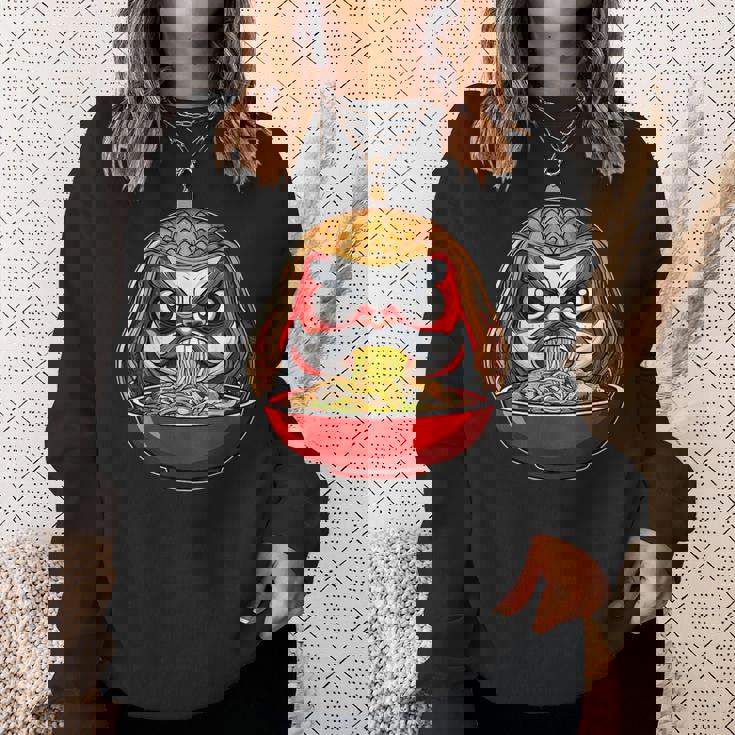 だるま人形 日本 ラーメン 和麺 スウェットシャツ 彼女への贈り物