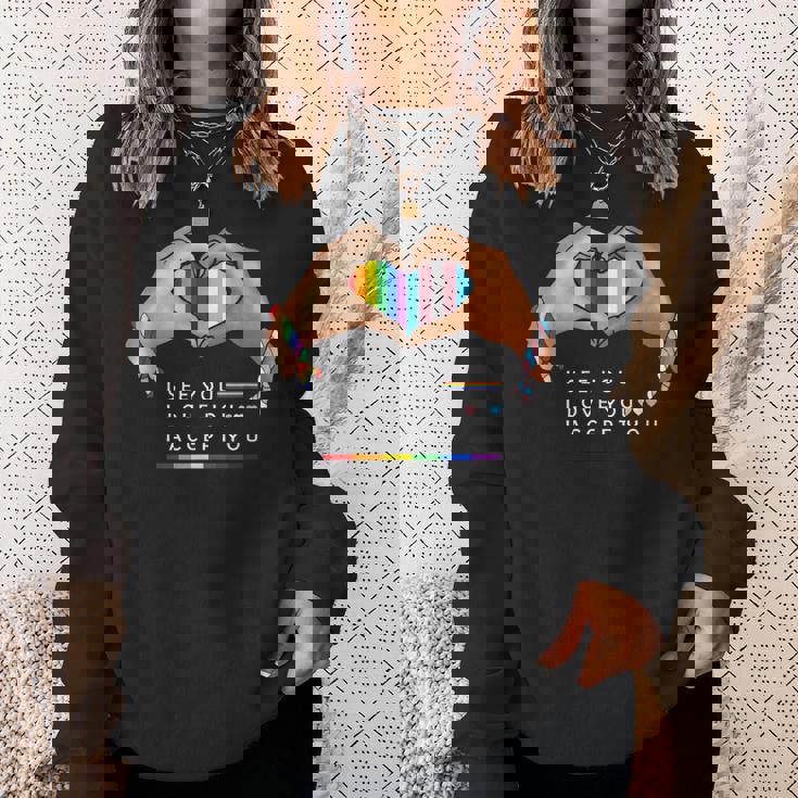 なるほど、愛してる、受け入れるよ、Lgbtqの味方プライド スウェットシャツ 彼女への贈り物