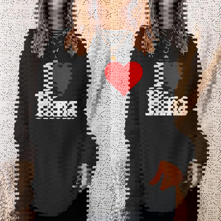 にハートのひな名前が大好き スウェットシャツ 彼女への贈り物