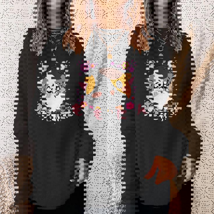 ねこ ユニークイラスト オリジナルキャラクター もちもふにゃん【Mochimofunyan】 スウェットシャツ 彼女への贈り物