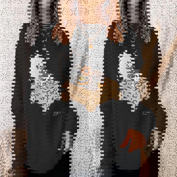 ねこぺん日和 こうきゅうなくるま ダークカラー スウェットシャツ 彼女への贈り物