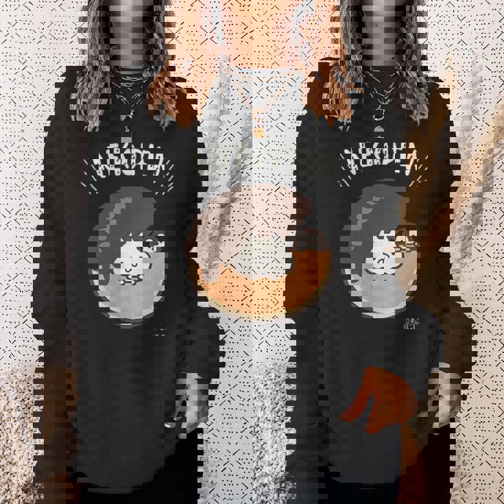 ねこぺん日和 ドーナツねこぺん ダークカラー スウェットシャツ 彼女への贈り物