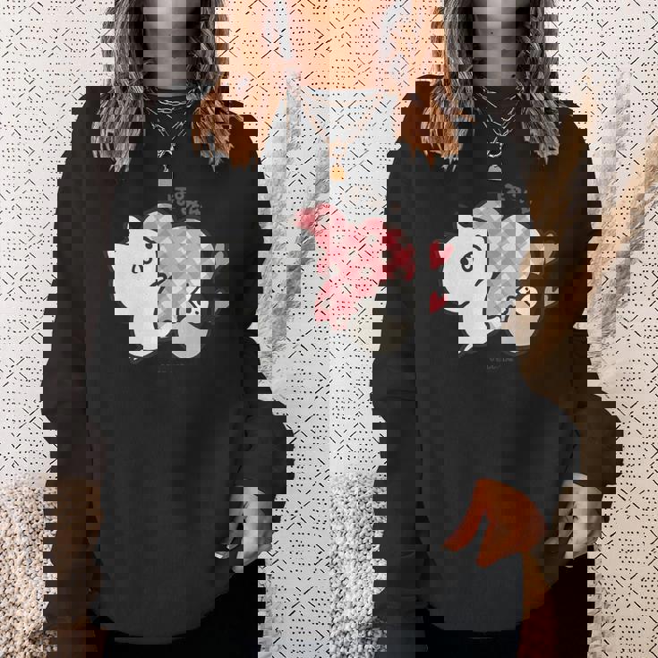 ねこぺん日和 ハート スウェットシャツ 彼女への贈り物