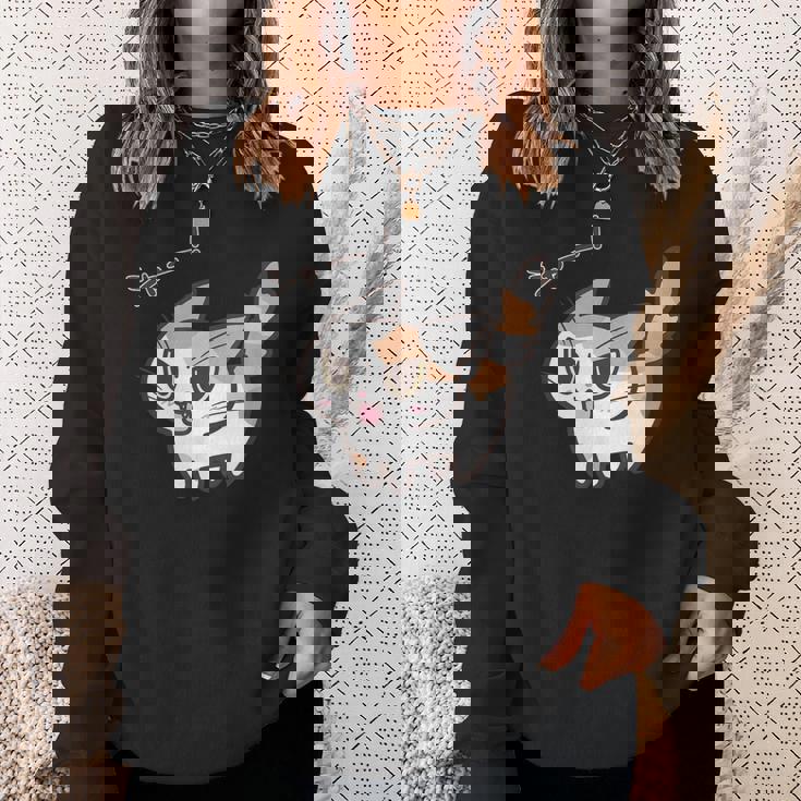 ねこシャーパステル三毛猫ver スウェットシャツ 彼女への贈り物