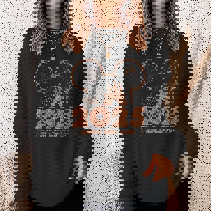 ねずみ 2025 新年あけましておめでとうございます 花火パーティー 2025 ファミリー スウェットシャツ 彼女への贈り物