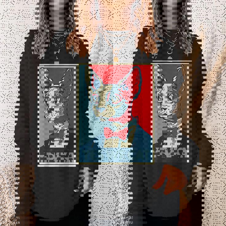 はい、私たちは面白い猫を社長として猫好きの猫好きの猫ルール面白い スウェットシャツ 彼女への贈り物