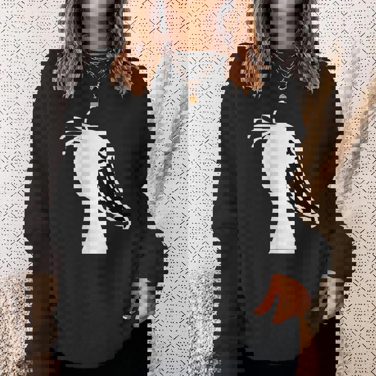 みんな大好きハシビロコウ 動かない鳥 はしび郎クラブ オリジナルデザイン イラスト おもしろ モノクロ スウェットシャツ 彼女への贈り物