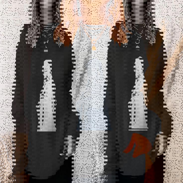 ゆきおんな アニメ キャラクター 日本語脚本背景 スウェットシャツ 彼女への贈り物