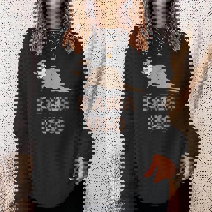 ゆるカワウソさん Otters オッターズ はろー”【No27】コツメカワウソ グッズ かわいい イラスト スウェットシャツ 彼女への贈り物