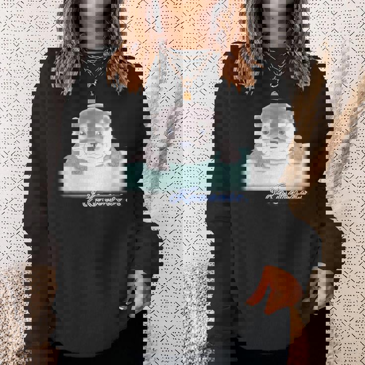 ゆるカワウソさん あそぶ？【 No2 】コツメカワウソ スウェットシャツ 彼女への贈り物