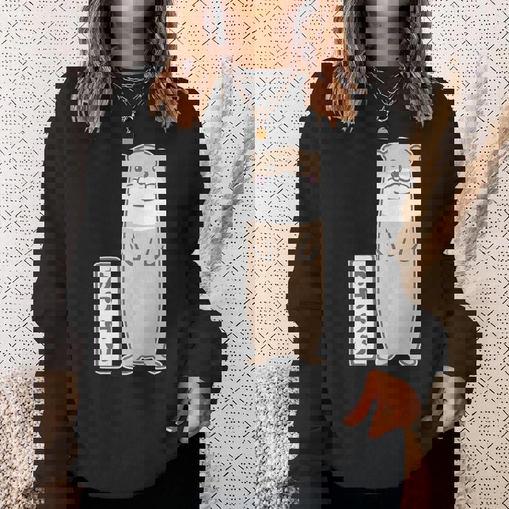 ゆるカワウソさん（Aタイプ）コツメカワウソ【どうぶつフレンズ】動物 ゆるくて かわいい イラスト スウェットシャツ 彼女への贈り物