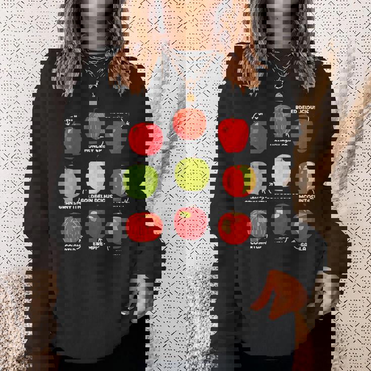 りんごの種類 りんご好き リンゴ果樹園 りんご狩り スウェットシャツ 彼女への贈り物