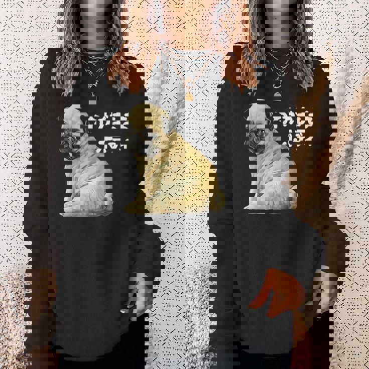 わがままボディ パグのチャーム満点デザイン 犬愛好家、ペットオーナー向け スウェットシャツ 彼女への贈り物