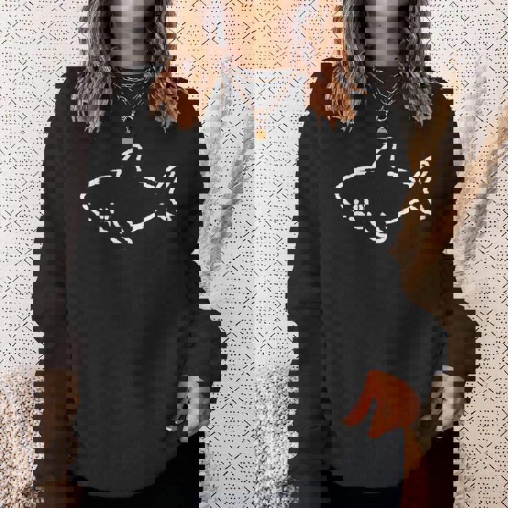 わりとシンプルなサメ スウェットシャツ 彼女への贈り物