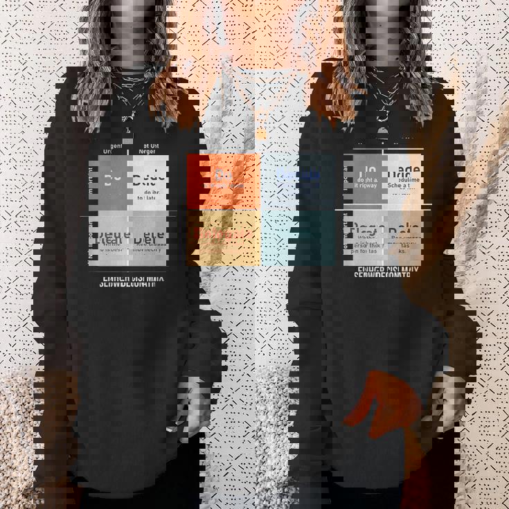 アイゼンハワー意思決定マトリックスのイラスト スウェットシャツ 彼女への贈り物