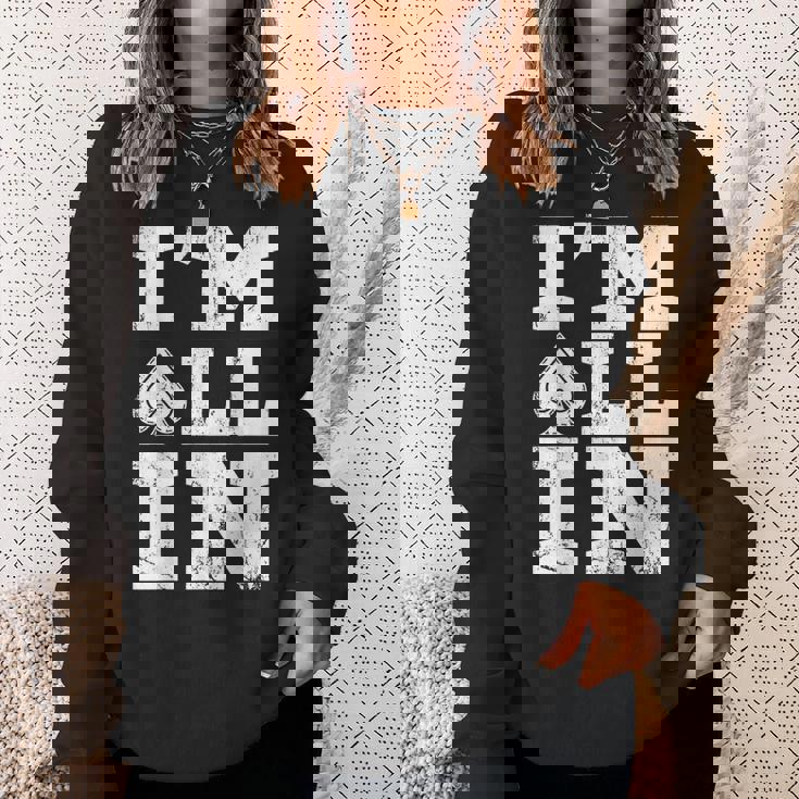 アイムオールイン ポーカーシャツ ポーカープレイヤー カード ギャンブラー スウェットシャツ 彼女への贈り物