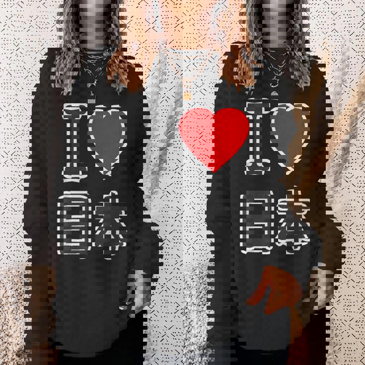 アイラブ 日本（I Love ニッポン）大きな文字 Japan Nippon【世界の都市】ジモtティ メッセージ・面白 スウェットシャツ 彼女への贈り物