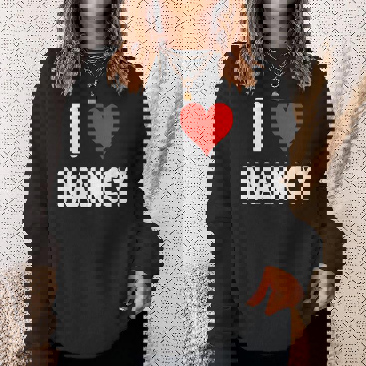 アイラブナンシー-ハート スウェットシャツ 彼女への贈り物