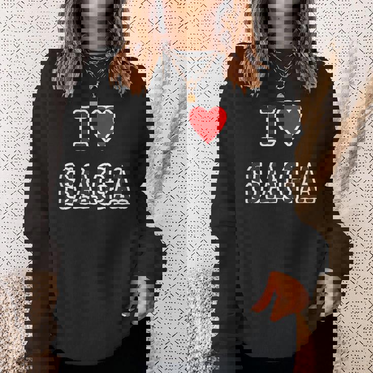 アイラブ・Saga 佐賀（I Love ハート）【47都道府県】ジモt ティ 地元 旅行 グッズ お土産 面白 スウェットシャツ 彼女への贈り物