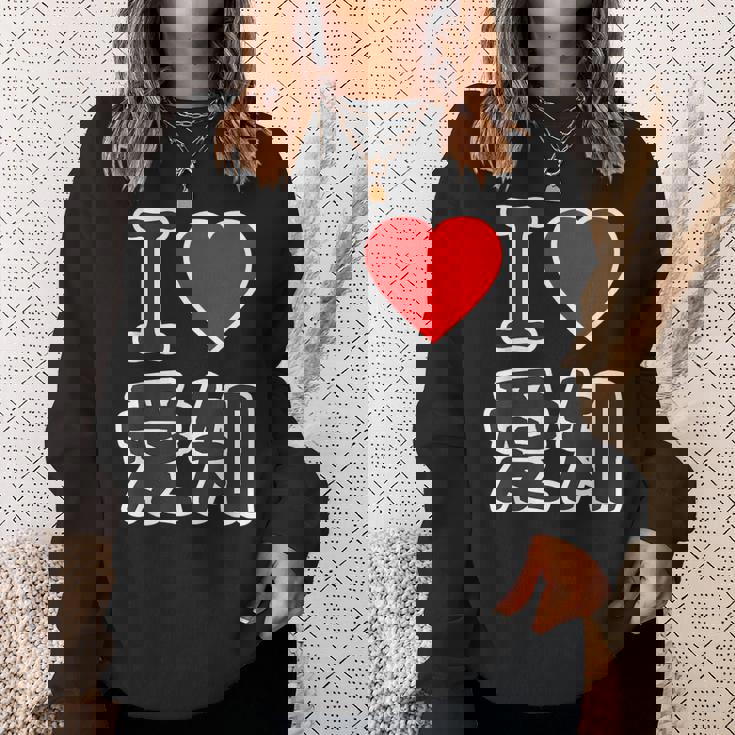 アイラブ・愛知（I Love ハート）Big 大きな文字【47都道府県】ジモtティ 地元愛 旅行お土産 面白 スウェットシャツ 彼女への贈り物