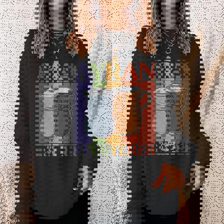 アイラン トルコ 食べ物 国のお土産 ヨーグルトドリンク 料理 スウェットシャツ 彼女への贈り物