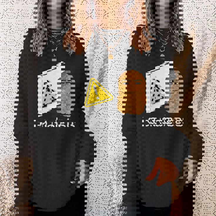 アイ・イート・アスベスト・ファニー・カーズ・チキン・ナゲット・ミーム スウェットシャツ 彼女への贈り物