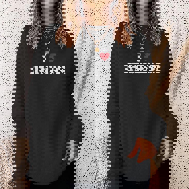 アイ・ハート・オーストラリア・シティ-アイ・ラブ・ブリスベン スウェットシャツ 彼女への贈り物