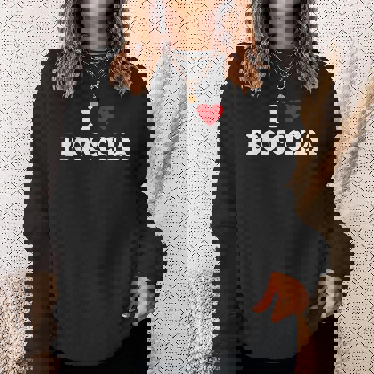 アイ・ハート・ボッチャ・プレイヤー-アイ・ラブ・ボッチャ スウェットシャツ 彼女への贈り物